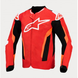 ALPINESTARS - GIACCA MOTO ESTIVO T-GP AIR - NERO/ROSSO/ROSSO FLUO