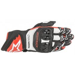 ALPINESTARS - GUANTI MOTO IN PELLE GP PRO R3 - NERO/BIANCO/ROSSO