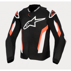 ALPINESTARS - GIACCA MOTO ESTIVO T-GP AIR - NERO/BIANCO/ROSSO FLUO