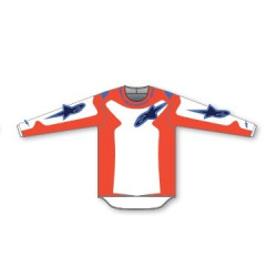ALPINESTARS - MAGLIA MOTOCROSS FLUID GRID - BIANCO/ARANCIONE/BLU