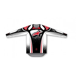 ALPINESTARS - MAGLIA MOTOCROSS TECHSTAR NOMUR - NERO/ROSSO/BIANCO