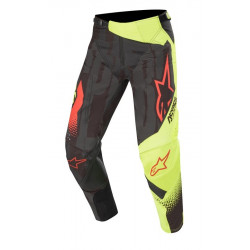 ALPINESTARS - PANTALONI MOTOCROSS TECHSTAR FACTORY - NERO/GIALLO FLUO/ROSSO FLUO