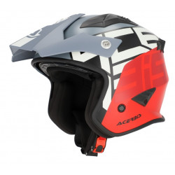ACERBIS - CASCO MOTO JET ARIA SPORT - GRIGIO/ROSSO