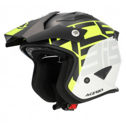 ACERBIS - CASCO MOTO JET ARIA SPORT - NERO/BIANCO/GIALLO FLUO